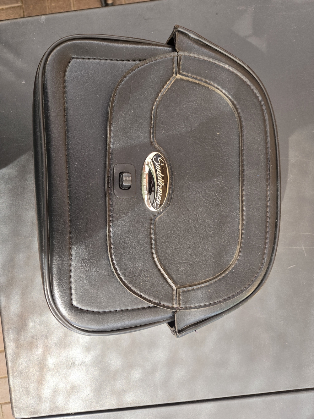 Black Leather Toiletry Bag for Men